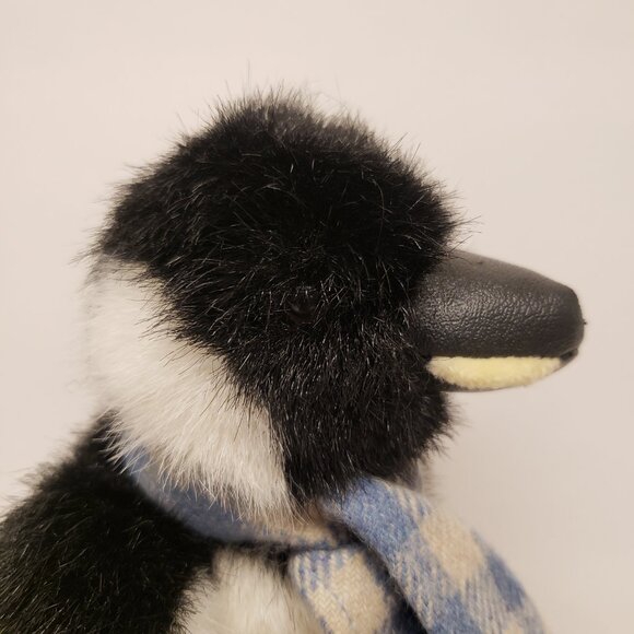 Boyds Bears Penguin Plush Sillie Waddlewalk Plaid Scarf Bean Bag Stuffed Animal - Picture 3 of 8
